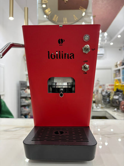 Macchina da Caffè a Cialde ESE 44mm, Rossa, con 40 Cialde Caffè Incluse