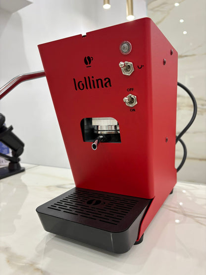 Macchina da Caffè a Cialde ESE 44mm, Rossa, con 40 Cialde Caffè Incluse