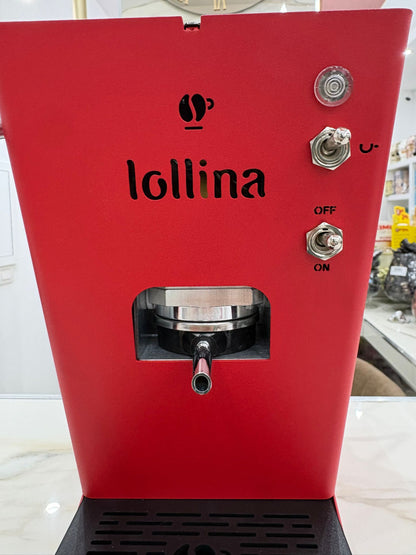 Macchina da Caffè a Cialde ESE 44mm, Rossa, con 40 Cialde Caffè Incluse