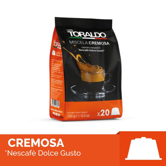 Capsule Caffè Toraldo compatibile Dolce Gusto miscela CREMOSA