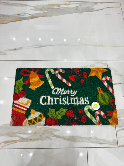 Tappeto Zerbino di Natale Natalizio in Cocco 17x40cm