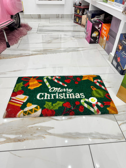 Tappeto Zerbino di Natale Natalizio in Cocco 17x40cm