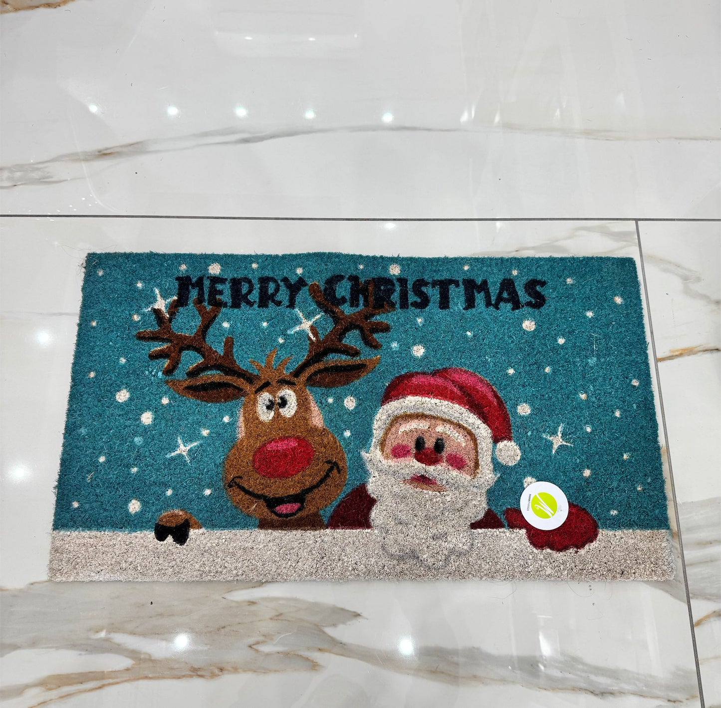 Tappeto Zerbino di Natale Natalizio in Cocco 17x40cm