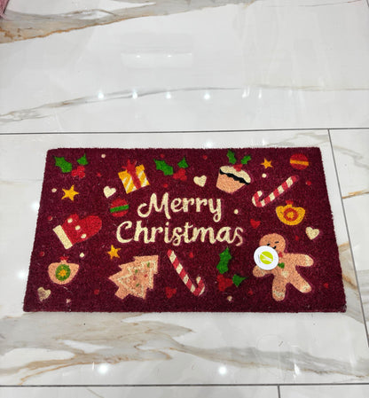 Tappeto Zerbino di Natale Natalizio in Cocco 17x40cm
