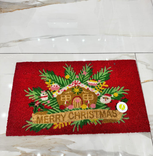 Tappeto Zerbino di Natale Natalizio in Cocco 17x40cm