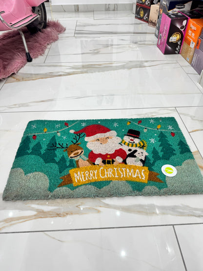Tappeto Zerbino di Natale Natalizio in Cocco 17x40cm
