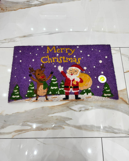 Tappeto Zerbino di Natale Natalizio in Cocco 17x40cm