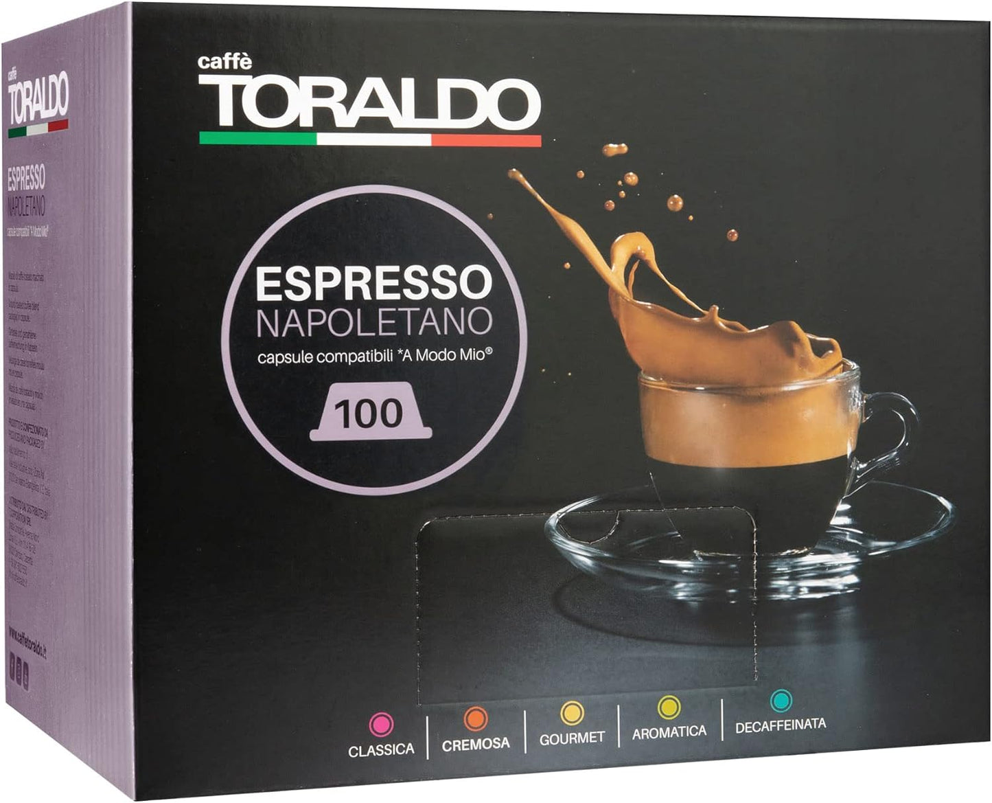 100 Capsule Caffè Toraldo compatibile Lavazza A Modo Mio miscela CLASSICA
