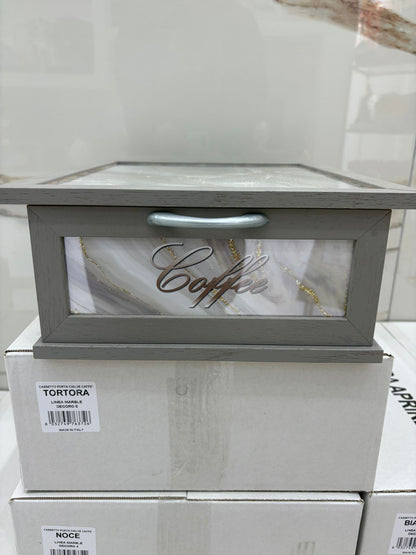 CASSETTO PORTA CIALDE O CAPSULE  TORTORA
