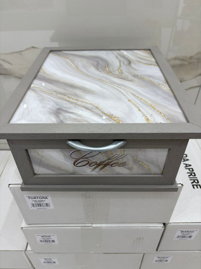 CASSETTO PORTA CIALDE O CAPSULE  TORTORA
