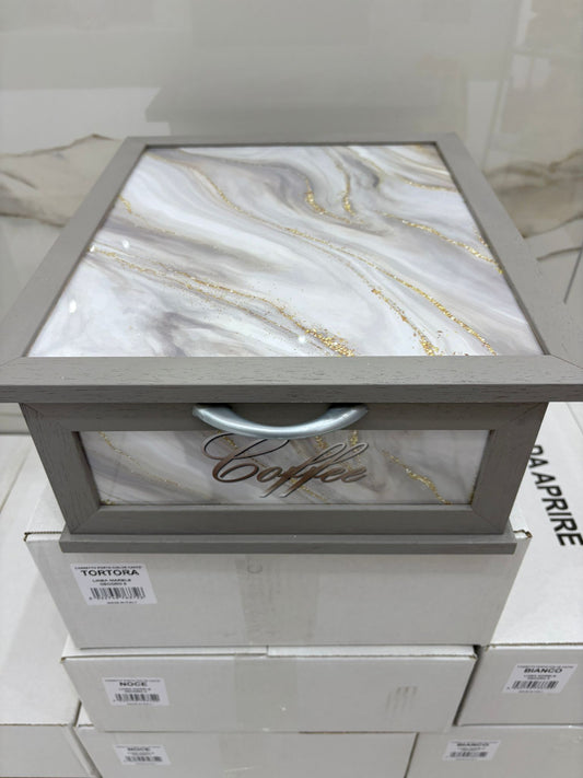 CASSETTO PORTA CIALDE O CAPSULE  TORTORA